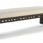 synthetic wicker bench