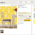 Ikat Damask - Golden Rod wallpaper by pattysloniger for sale on Spoonflower - custom wallpaper