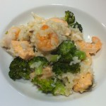 Steamed Risotto with Broccoli and Seafood